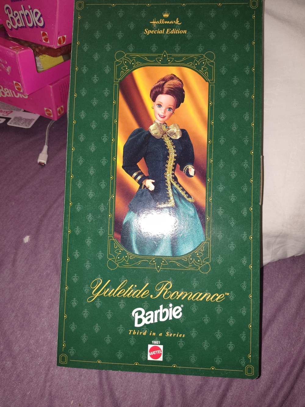 Barbie Yuletide Romance Doll in Green and Gold Holiday Gown